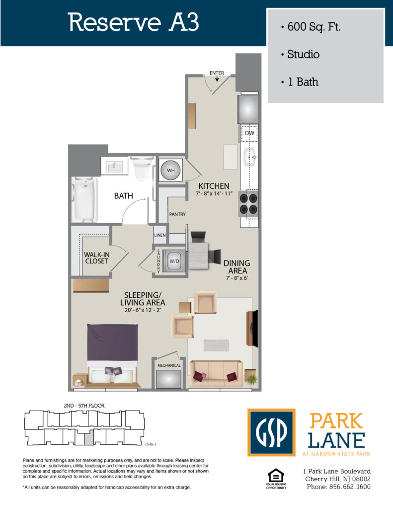 Floorplan for Reserve A3