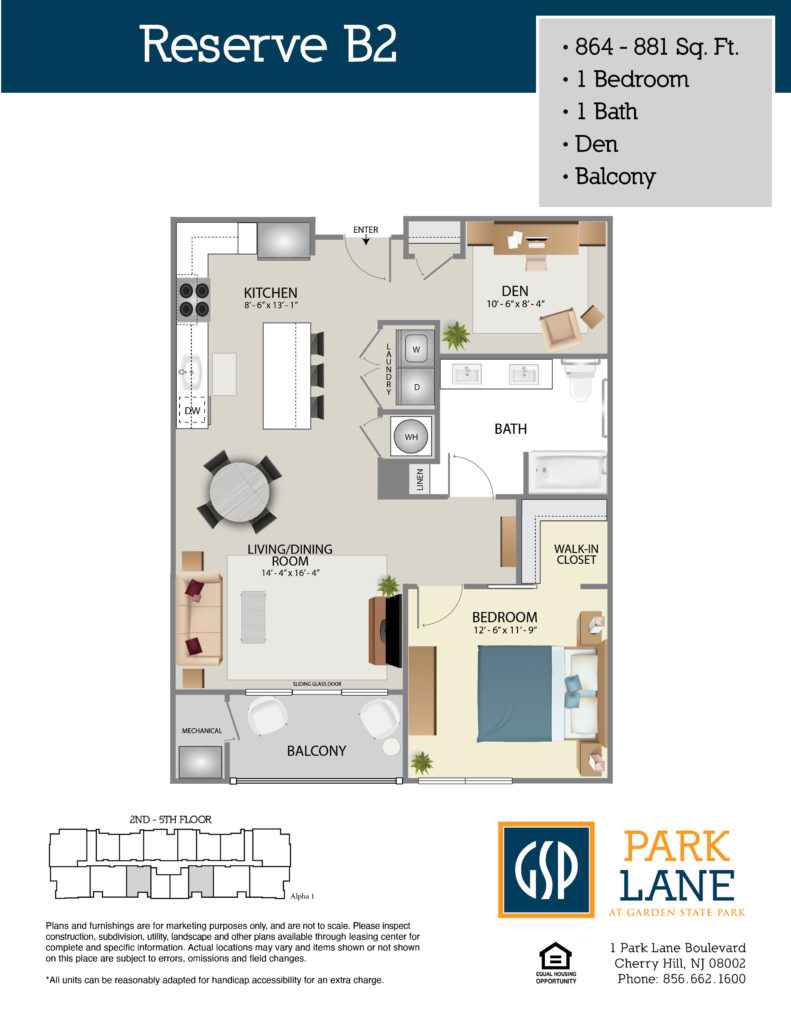 Floorplan for Reserve B2