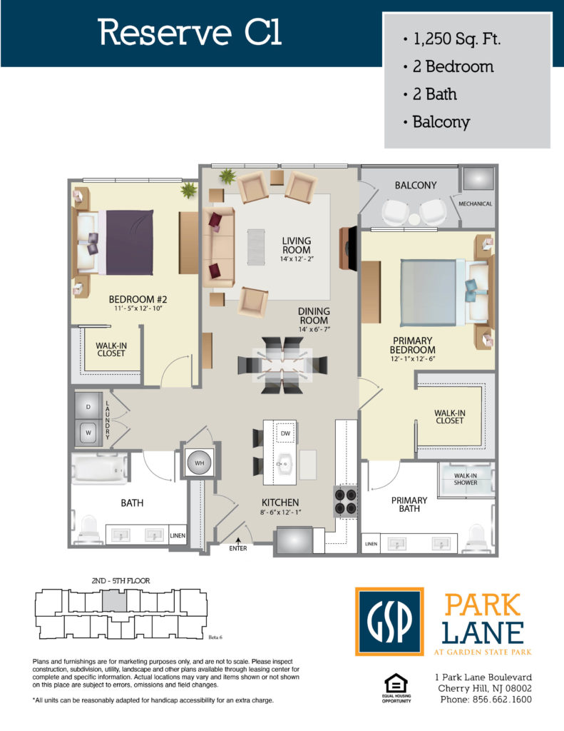 Floorplan for Reserve C1